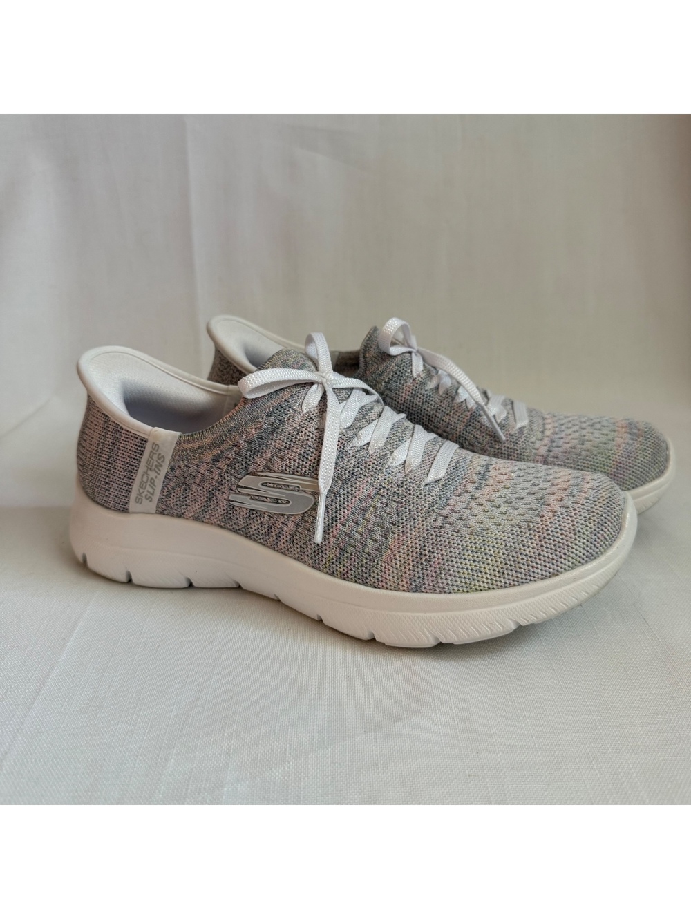 Skechers Summits Mystic Glow Slip-ins Size 8 Womens Knit Sneakers